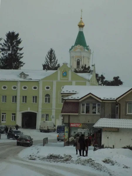 Der Historische Teil Der Altstadt Monasheskyy Gebäude Epiphany Kloster — Stockfoto