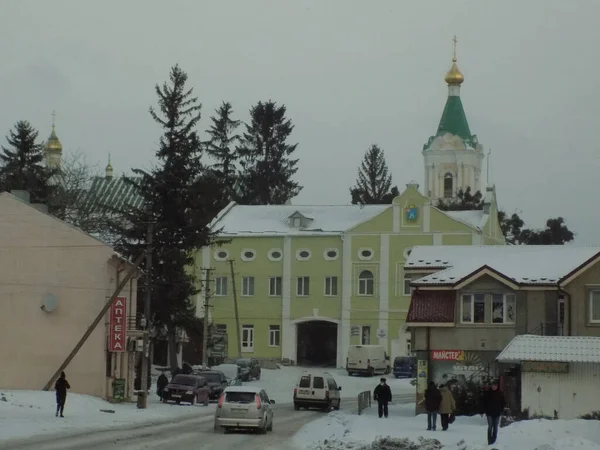 Historická Část Starého Města Monasheskyy Budova Kláštera Epiphany — Stock fotografie