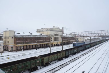 Ternopil 'deki tren istasyonu. Ukrayna