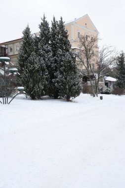 Gölün üzerinde eski bir saray