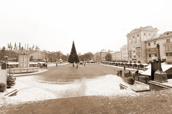 Árbol Navidad Plaza Del Casco Antiguo Árbol Navidad Plaza Vieja — Foto de Stock