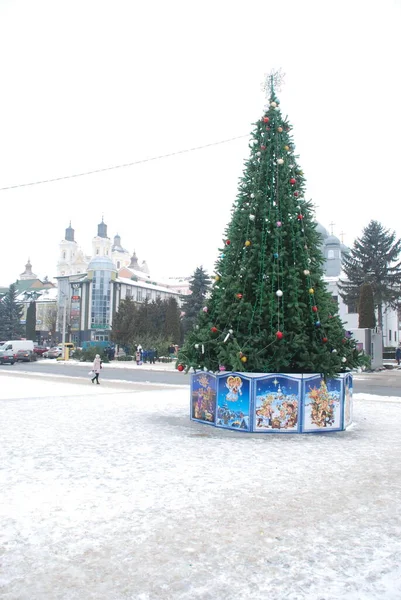 Eski şehrin göbeğinde Noel ağacı