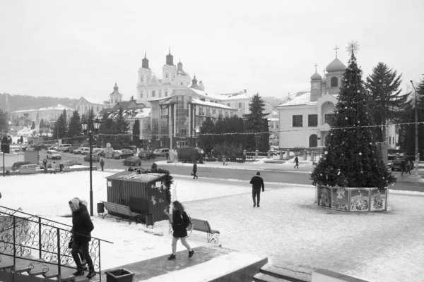 Christmas Tree Central Part Old Town — Fotografia de Stock