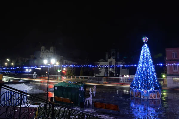 Árvore Natal Presépio Natal — Fotografia de Stock