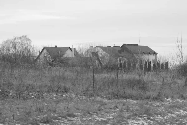 Casa Legno Nel Villaggio Ucraino — Foto Stock