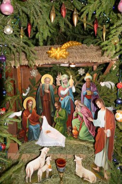 Manastırda Noel doğumu sahnesi