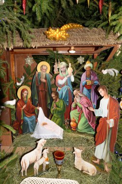 Manastırda Noel doğumu sahnesi