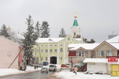 Eski şehrin tarihi kısmı. Epifani Manastırı 'nı inşa eden manastır.