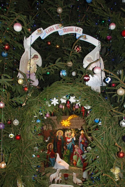 Natal Presépio Mosteiro — Fotografia de Stock