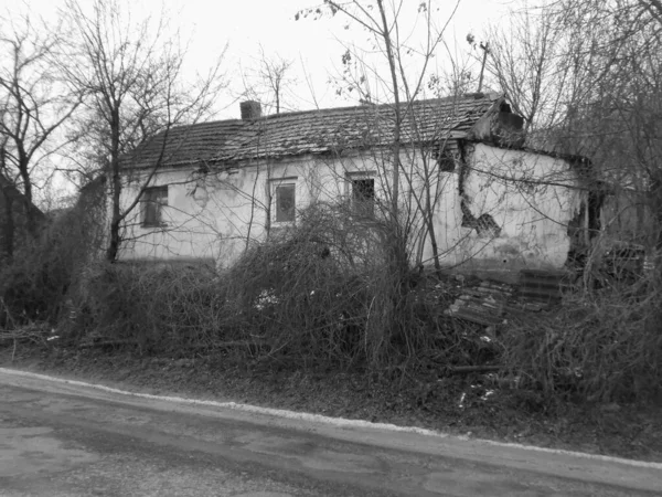 Holzhaus Ukrainischen Dorf — Stockfoto