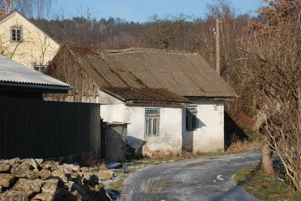 Holzhaus Ukrainischen Dorf — Stockfoto