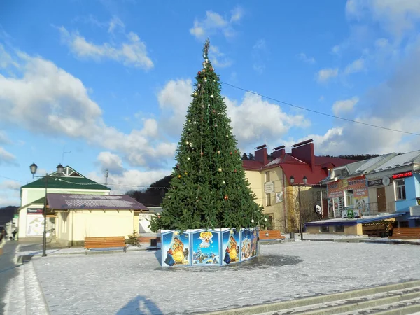Christmas Tree Central Part Old Town — Stockfoto