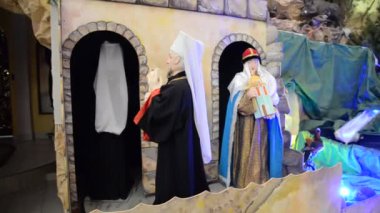 Ternopil 'deki Peter ve Paul' un tapınağında Noel beşiği