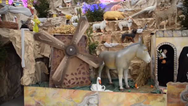 Χριστουγεννιάτικη Κούνια Στο Ναό Του Πέτρου Και Του Παύλου Στο — Αρχείο Βίντεο