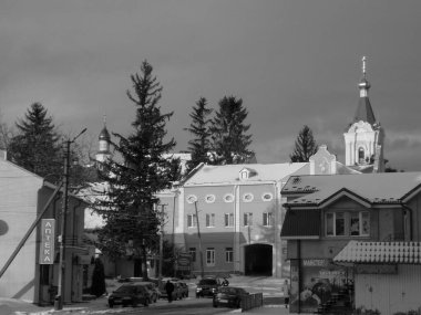 Eski şehrin tarihi kısmı. Epifani Manastırı 'nı inşa eden manastır.