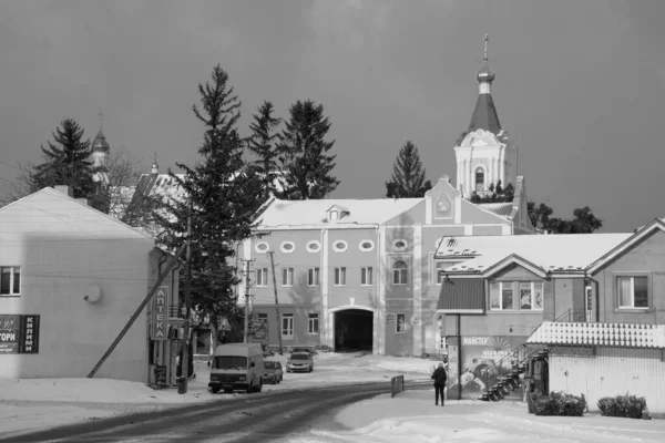 Historická Část Starého Města Monasheskyy Budova Kláštera Epiphany — Stock fotografie