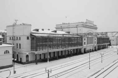 Ternopil 'deki tren istasyonu. Ukrayna
