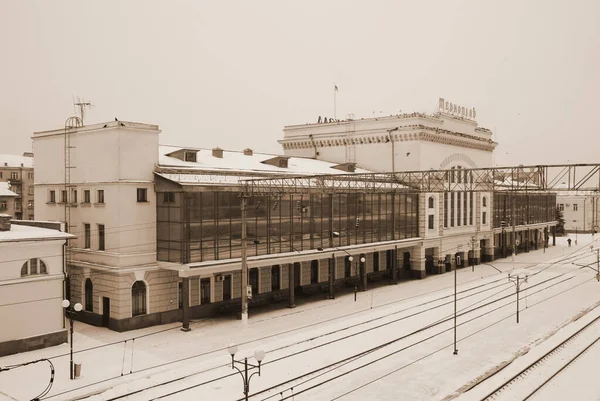 Ternopil Deki Tren Istasyonu Ukrayna — Stok fotoğraf