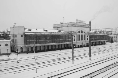 Ternopil 'deki tren istasyonu. Ukrayna