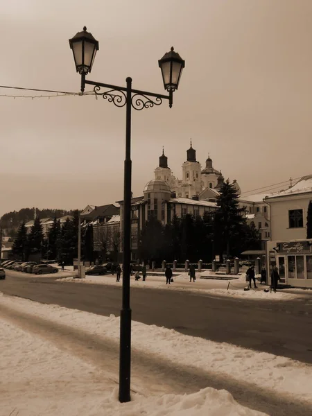 Историческая Часть Старого Города Центральная Улица — стоковое фото