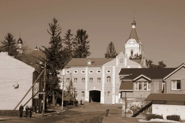 Parte Histórica Cidade Velha Monasheskyy Edifício Epifania Mosteiro — Fotografia de Stock