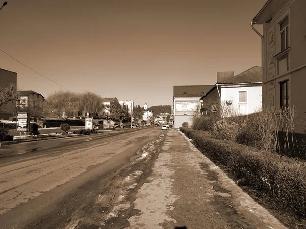 Der Historische Teil Der Altstadt Monasheskyy Gebäude Epiphany Kloster — Stockfoto