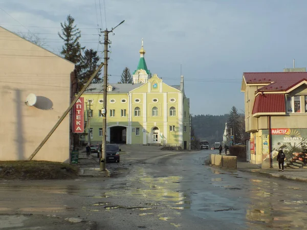 Historická Část Starého Města Monasheskyy Budova Kláštera Epiphany — Stock fotografie