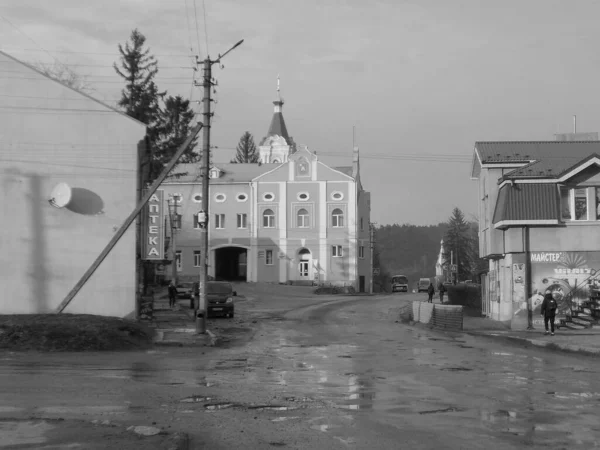 Historická Část Starého Města Monasheskyy Budova Kláštera Epiphany — Stock fotografie