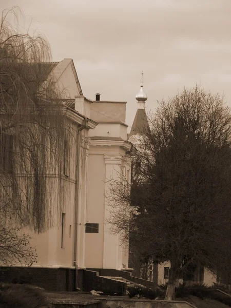 Parte Storica Del Centro Storico Monasheskyy Edificio Monastero Epifania — Foto Stock