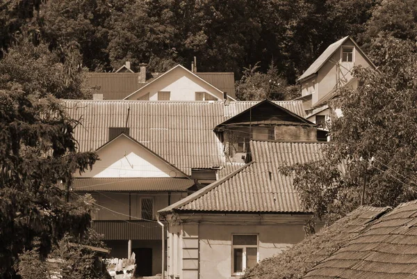 Casa Legno Nel Villaggio Ucraino — Foto Stock