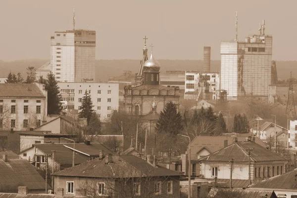 Gamla Och Nya Stan Svyatopokrovska Kyrkan — Stockfoto