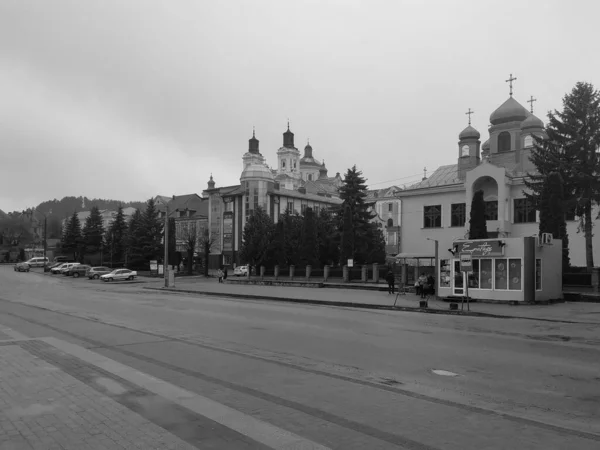 Eski Şehrin Tarihi Kısmı Eski Kasaba Merkez Cadde Şekil Değiştirme — Stok fotoğraf