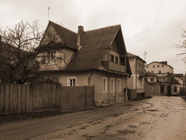 Den Historiska Stadskärnan Den Gamla Staden Gamla Bostäder Lantliga Hus — Stockfoto