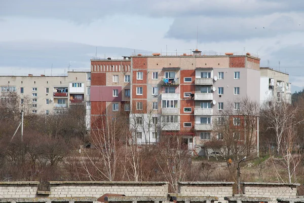 Многоэтажные Жилые Здания Спальный Район — стоковое фото