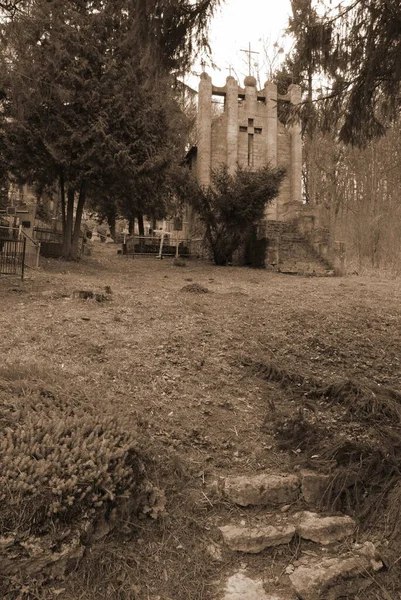 Cappella Nel Cimitero Cappella Della Famiglia Mochulsky — Foto Stock