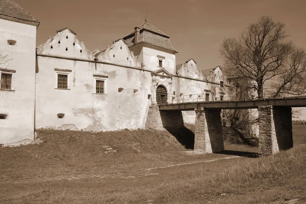 Architektonische Typen Svirzh Castle Alte Burg — Stockfoto