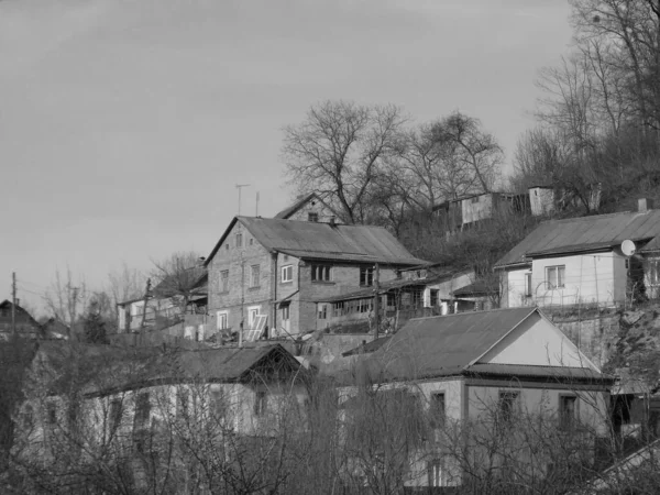 Drewniany Dom Ukraińskiej Wsi — Zdjęcie stockowe