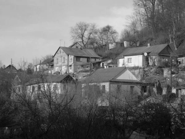 Trä Hus Den Ukrainska Byn — Stockfoto