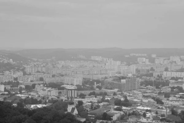 Dağ Yüksek Kale Şehir Genel Görünümü — Stok fotoğraf