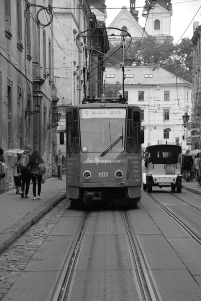 Overzicht Van Passagier Tram Shkoda — Stockfoto