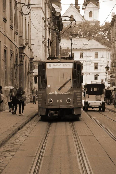 Passenger Tram Shkoda General View — Stock Photo, Image