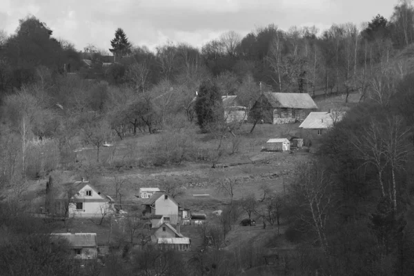 Holzhaus Ukrainischen Dorf — Stockfoto