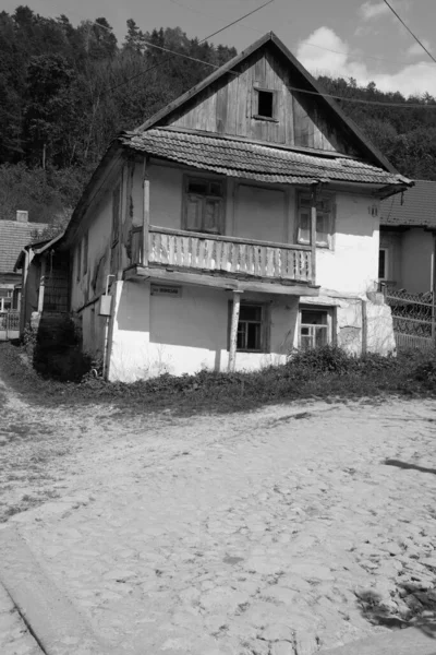 Holzhaus Der Ukrainischen Dorf Altes Mehrfamilienhaus — Stockfoto