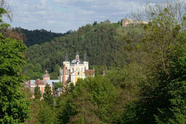 Historic Part Old Town Cathedral Transfiguration General View Castle Hill — ストック写真