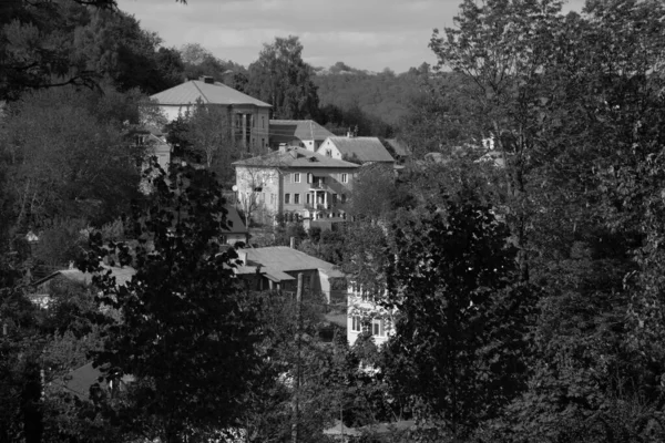 Vista Janela Para Cidade — Fotografia de Stock