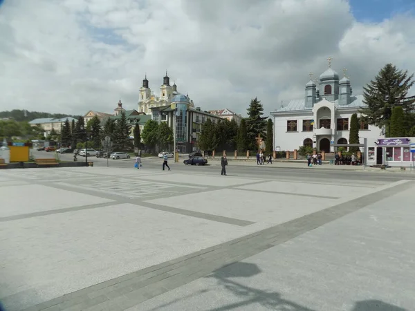 Historic Part Old Town Old Town Central Street Cathedral Transfiguration — Stock Photo, Image