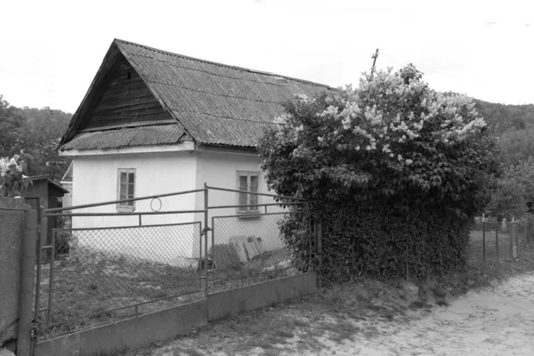 Holzhaus Ukrainischen Dorf Altes Wohnhaus — Stockfoto