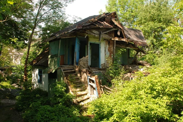 Old Ruined House Wooden House Ukrainian Village — Stock Photo, Image