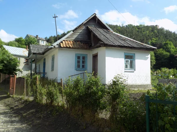 Casa Madeira Aldeia Ucraniana Antigo Edifício Residencial — Fotografia de Stock