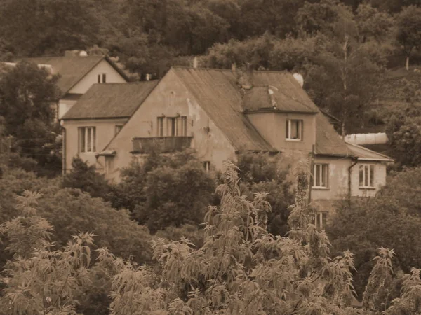 Maison Bois Dans Village Ukrainien Ancien Bâtiment Résidentiel — Photo